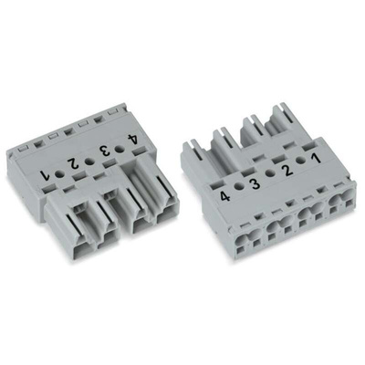 Wago 770 Series Plug, 4-Pole, Cable Mount, 25A, IP20