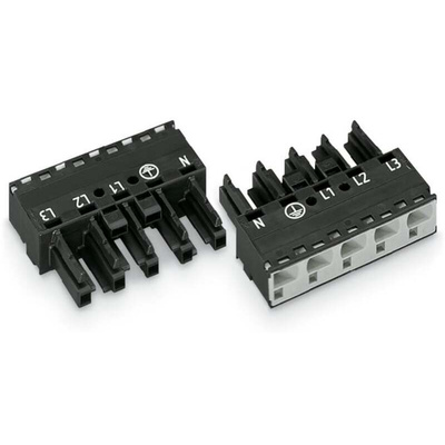 Wago 770 Series Socket, 5-Pole, Female, Cable Mount, 25A, IP20