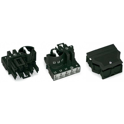 Wago 770 Series Distribution Connector, 3-Pole, Female, Male, Cable Mount, 25A, IP20