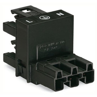 Wago 770 Series Distribution Connector, 3-Pole, Female, Male, Cable Mount, 25A, IP20