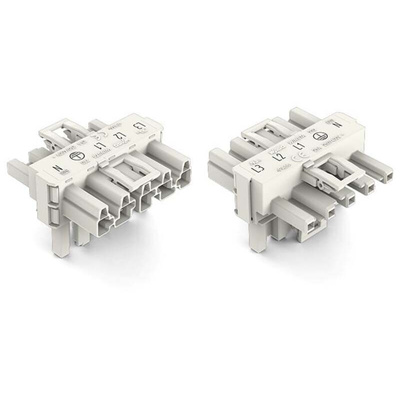 Wago 770 Series Distribution Connector, 5-Pole, Female, Male, Cable Mount, 25A, IP20
