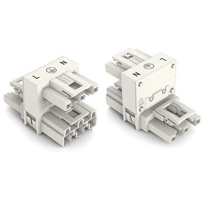 Wago 770 Series Distribution Connector, 3-Pole, Female, Male, Cable Mount, 25A, IP20