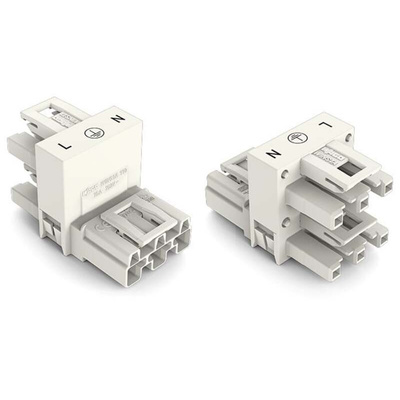 Wago 770 Series Distribution Connector, 3-Pole, Female, Male, Cable Mount, 25A, IP20