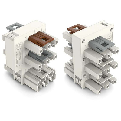 Wago 770 Series Distribution Connector, 3-Pole, Female, Male, Cable Mount, 25A, IP20