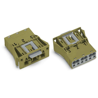 Wago 770 Series Plug, 3-Pole, Snap-In, 25A, IP20
