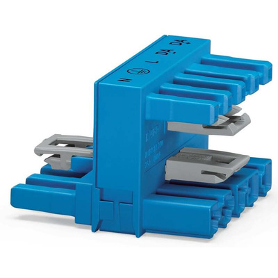Wago 770 Series Distribution Connector, 5-Pole, Female, Male, Cable Mount, 25A, IP20