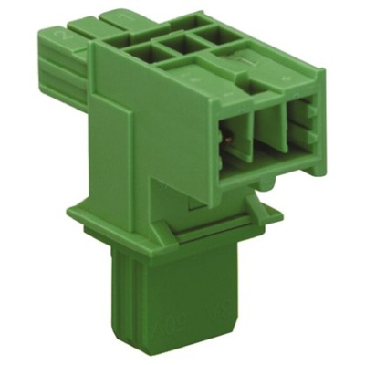 Wago Distribution Block, 2-Pole, Female, Male, 2-Way, 3A