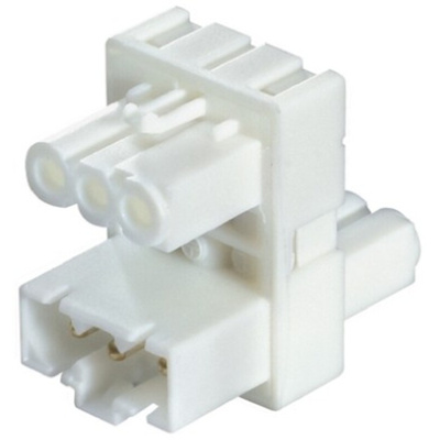 Wieland GST15i3 Series Distribution Block, 3-Pole, Male to Female, 1 → 2-Way, PCB Mount, 16A, IP40