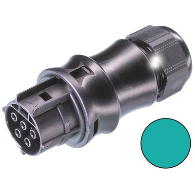Wieland RST20i5 Series Connector, 5-Pole, Female, 1-Way, Cable Mount, 20A, IP66, IP68, IP69