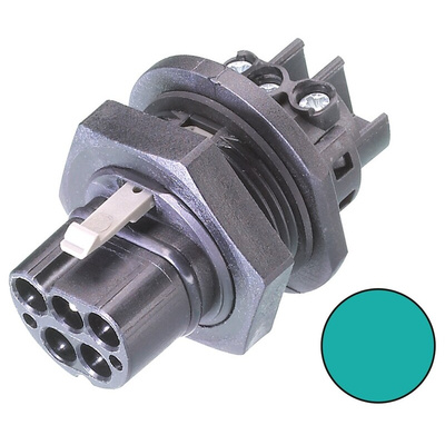 Wieland RST20i5 Series Connector, 5-Pole, Male, 1-Way, Panel Mount, 20A, IP66, IP68, IP69