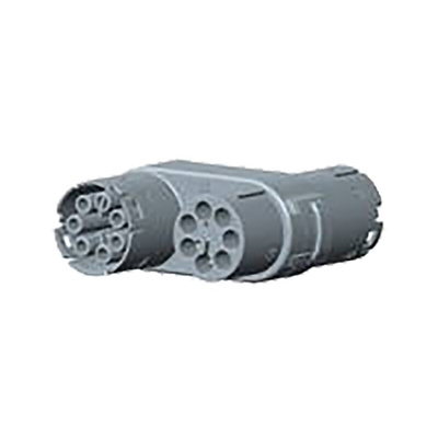 TE Connectivity Nector M Series T-Connector, 5-Pole, Female, Male, 5-Way, Panel Mount, 20A, IP20