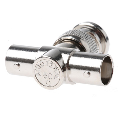 RS PRO Tee 50Ω RF Adapter BNC Plug to BNC Socket 4GHz