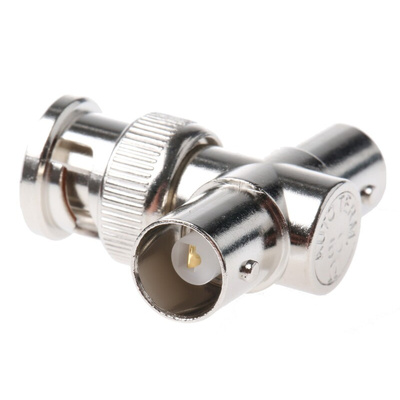 RS PRO Tee 50Ω RF Adapter BNC Plug to BNC Socket 4GHz