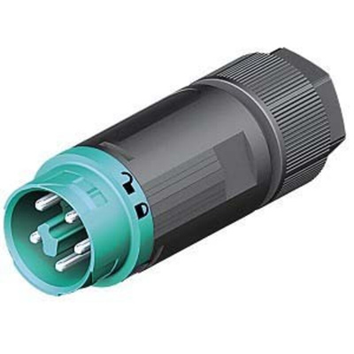 Wieland RST Mini Series Mini Connector, 5-Pole, Male, 1-Way, Cable Mount, 16A, IP66, IP68, IP69