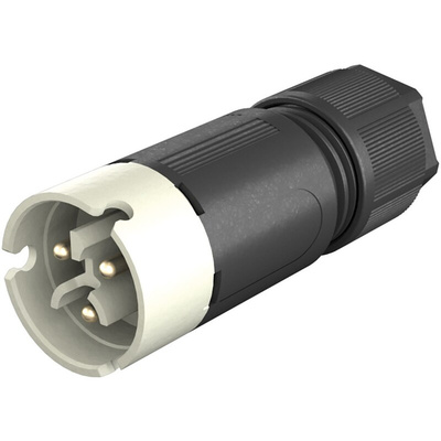 Wieland RST 08i2/3 Series Circular Connector, 3-Pole, Female, Cable Mount, 8A, IP66, IP68, IP69