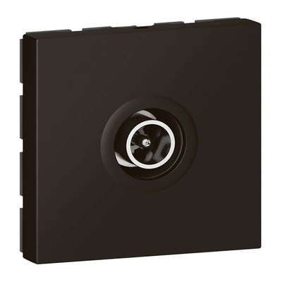 F-Type Satellite Socket Black Male 1 Outlet Socket, Wall Mount