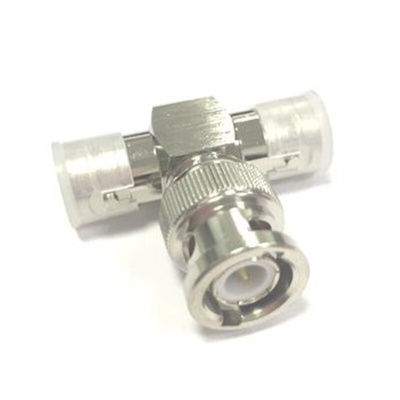 RS PRO Tee 50Ω Coaxial Adapter BNC Plug Plug to BNC Socket 1GHz
