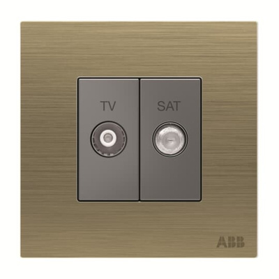 SAT, TV Female 2 Outlet Socket