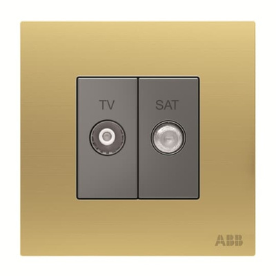 SAT, TV Female 2 Outlet TV Aerial Connector