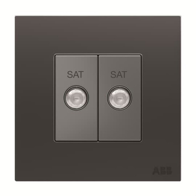 SAT Female 2 Outlet Socket