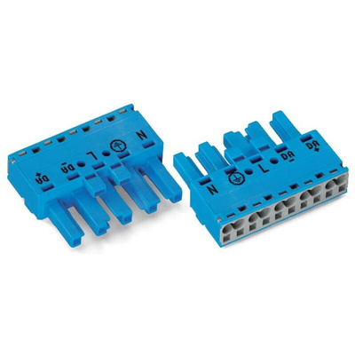 Wago 770 Series Lighting Connector, 5-Pole, Female, 5-Way, Cable Mount, 25A