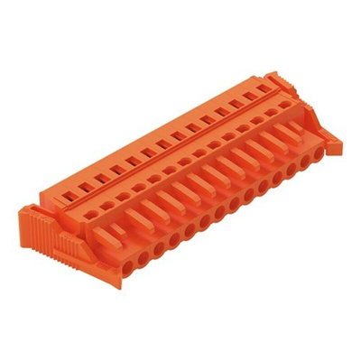 Wago 231 Series Connector, 14-Pole, Female, 14-Way, Snap-In, 16A