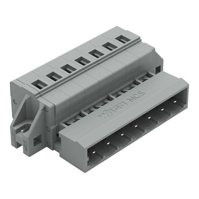 Wago 231 Series Pluggable Connectors, 7-Pole, Male, 7-Way, Snap-In, 12A