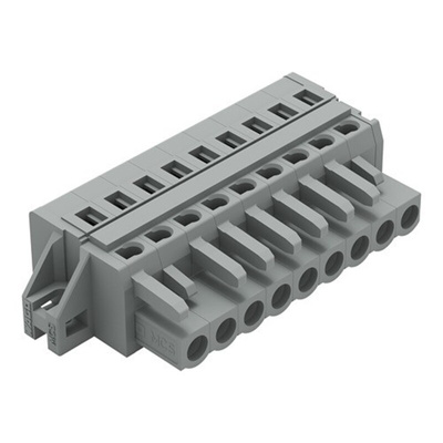 Wago 231 Series Connector, 9-Pole, Female, 9-Way, Feed Through, 16A