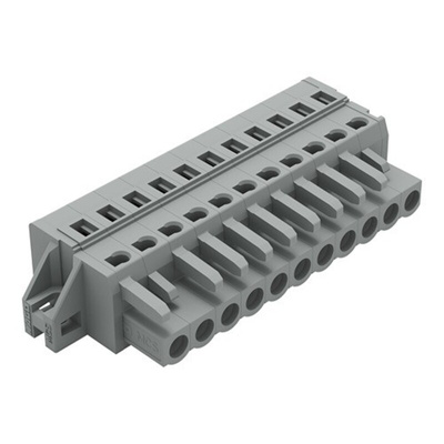 Wago 231 Series Connector, 11-Pole, Female, 11-Way, Snap-In, 16A