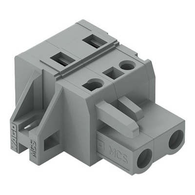 Wago 231 Series Connector, 2-Pole, Female, 2-Way, Feed Through, 15A