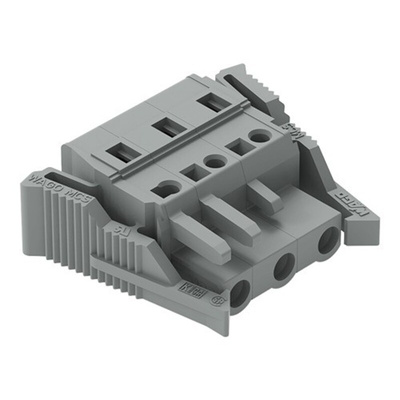 Wago 231 Series Connector, 3-Pole, Female, 3-Way, Snap-In, 15A