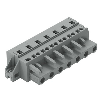 Wago 231-207 Series Pluggable Connector, 7-Pole, Female, 7-Way, Feed Through, 16A