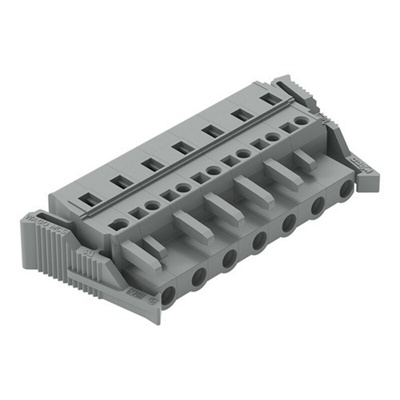 Wago 231 Series Pluggable Connector, 7-Pole, Female, 7-Way, Snap-In, 16A