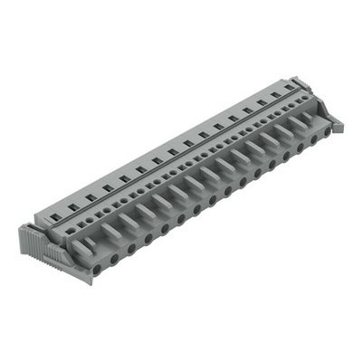 Wago 231 Series Connector, 16-Pole, Female, 16-Way, Cable Mount, 15A
