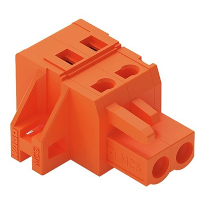 Wago 231 Series Pluggable Connector, 2-Pole, Female, 2-Way, Panel Mount, 16A