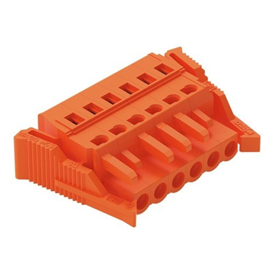 Wago 231 Series Connector, 6-Pole, Female, 6-Way, Snap-In, 16A