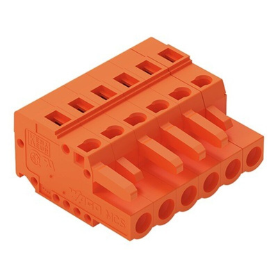 Wago 231 Series Connector, 6-Pole, Female, 6-Way, Cable Mount, 15A