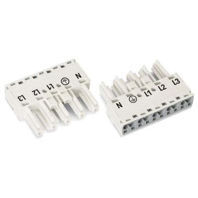 Wago 770 Series Socket, 5-Pole, Female, Cable Mount, 25A, IP20