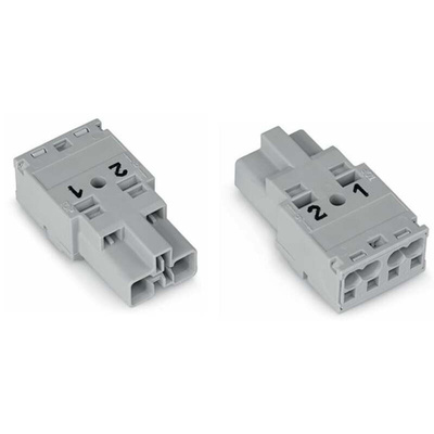 Wago 770 Series Plug, 2-Pole, Cable Mount, 25A, IP20