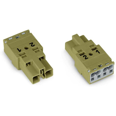 Wago 770 Series Plug, 2-Pole, Cable Mount, 25A, IP20