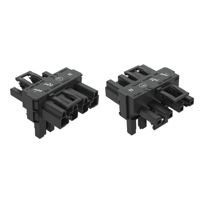 Wago 770 Series Distribution Connector, 4-Pole, Female, Male, Cable Mount, 25A, IP20