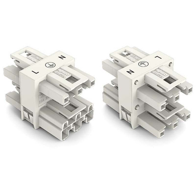 Wago 770 Series Distribution Connector, 3-Pole, Female, Male, Cable Mount, 25A, IP20
