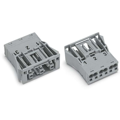 Wago 770 Series Socket, 3-Pole, Female, Snap-In, 25A, IP20