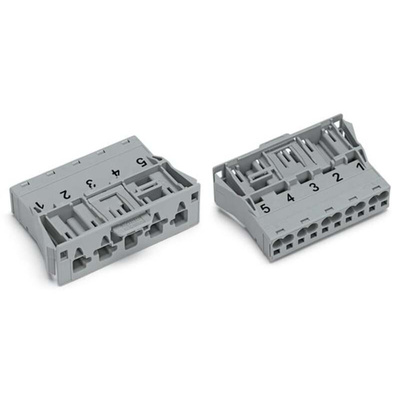 Wago 770 Series Plug, 5-Pole, Snap-In, 25A, IP20