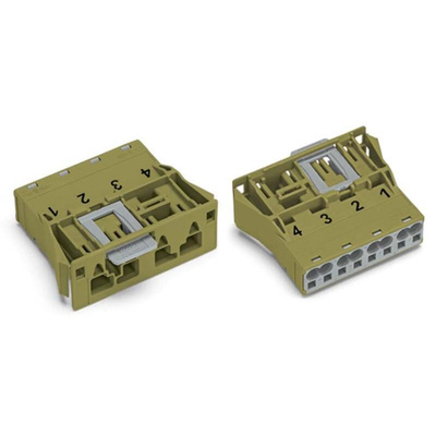 Wago 770 Series Plug, 4-Pole, Snap-In, 25A, IP20