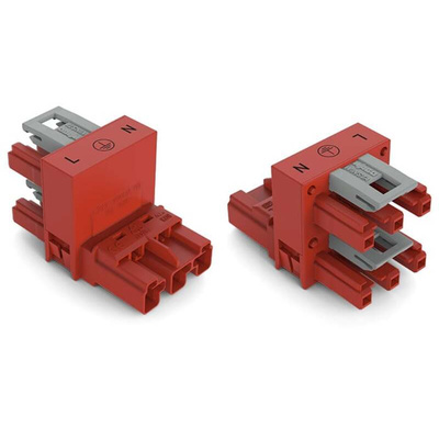 Wago 770 Series Distribution Connector, 3-Pole, Female, Male, Cable Mount, 25A, IP20