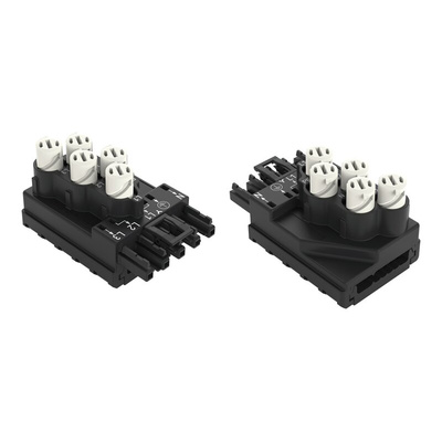 Wago 772 Series Tap-Off Module, 5-Pole, Cable Mount, 25A, IP20