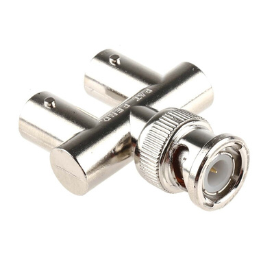 RS PRO Tee 50Ω RF Adapter BNC Plug to BNC Socket 1GHz