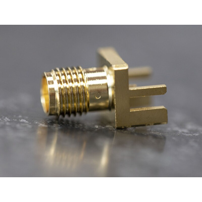 RS PRO, jack Edge Mount SMA Connector, 50Ω, Solder Termination, Straight Body