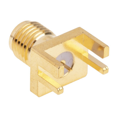 RS PRO, jack Edge Mount SMA Connector, 50Ω, Solder Termination, Straight Body